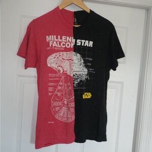 Star Wars Red and Black Millennium Falcon Tee